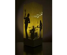 W-Lamp Wl131Shd Band Lampada Arredo, Carta, Crema, 11 X 11 X 32 cm