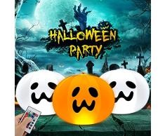 Aoreun Halloween Fantasmi Gonfiabili Decorazioni, Luci Fantasmi Halloween con Telecomando Impermeabile 16 Piedi Colour Multiplo per Halloween Party Giardino