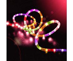 100LED Catena Luminosa Solare,KINGCOO Impermeabile 39ft/12M Stringa Luci Corda Tubo Rame Decorative per Natale Giardino Sentiero (Multicolore)