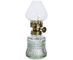 Oberstdorfer Glashütte Lampada ad Olio Forma Antica da Decorare con Base in Vetro Trasparente Decorativa Lampada a Petrolio con otono Oro colorato con Supporto in Vetro soffiato Altezza ca. 14,5 cm