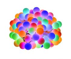 LE 10m LED Tenda Luminosa con Catena di Luci con 100 LED RGB Impermeabile, 8 Modalità di Illuminazione con Funzione Memoria, Ideale per Decorazioni Esterne ed Interne, Balcone, Natale, Feste