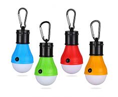 Lampada LED da Campeggio, 4 Pezzi Tenda LED Luce, Lanterna da Campeggio, Lampada di Emergenza Tenda, Portatile Lampada Impermeabile, per Lescursionismo, Pesca, Alpinismo, Campeggio