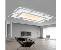 ZCYX Plafoniera moderna a LED Lampada da soffitto dimmerabile rettangolare in acrilico trasparente ultrasottile per soggiorno Sala da pranzo Camera da letto Illuminazione da ufficio