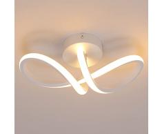 DAXGD Plafoniera led Soffitto Moderne, Lampadario LED Curva 20W 2500 Lm, Lampada da Soffitto Bianco Caldo 3000K per soggiorno, camera da letto, cucina e sala da pranzo