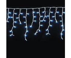 CASCATA LUMINOSA DI NATALE 210 LED BIANCO PER ESTERNO 300X100 CM PER ADDOBBO