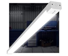 Plafoniera LED 120CM Tubo LED 36W Neon LED 3600LM Plafoniere IP66 Impermeabile Lampada LED Moderna Airand Soffitto Seminterrato Bagno Garage Ufficio Officina Magazzino Cucina in Serie Bianco Freddo…