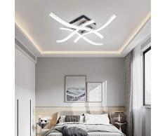 DAXGD Plafoniera led Soffitto, Lampada da Soffitto Moderna, Forked Shaped Lampadario LED 6500K Luce Bianca Fredda 24W 2300 lumen, per Soggiorno Camera da Letto