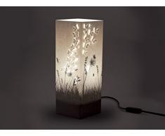 W-Lamp Shadow Collection Butterflies Lampada Arredo E14, 11 W, Crema, 11 x 11 x 32 cm