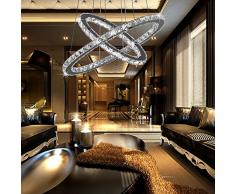 Lampadari, TopMax 2 ovale anello 40*60 cm cristallo lampada a sospensione lampada a sospensione lampada a soffitto a LED (S60)