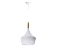 TECNOLUX EURO-Lampada a sospensione moderna con filettatura nordica E27 per la sala studio del ristorante Camera da letto Loft Hall 25 cm di diametro bianco a forma di goccia