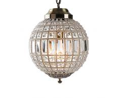 FIRVRE Lampadario Moderno in Cristallo Lampada a Sospensione K9 sfera di cristallo goccia di pioggia Plafoniera Apparecchio con 6 luci per sala da pranzo Soggiorno camera da letto