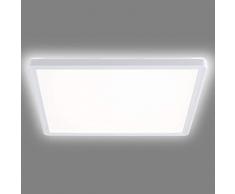 Navaris Plafoniera LED da Soffitto Quadrata - Lampadario Moderno Quadrato 29,3cm - Retro-illuminazione - Decorazione Illuminazione - Bianco Neutro