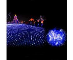 Led String Lights Tenda Window Fata Esterna A Pile Luce Con Tappo Di Coda_3 * 2 Metri 320 Luci Rete Da Pesca Luci A Tenda Leggera, Bianche