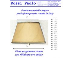 Paralume coprilampada in finta pergamena produzione propria made in Italy (diametro 50)