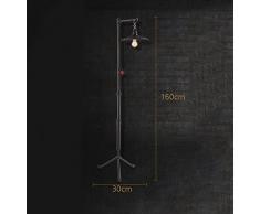 Lampade da terra Lampada da terra del tubo della personalità creativa del loft retrò nordico / lampada da terra industriale in ferro da soggiorno in studio Dimensioni: 30 * 160cm lampade a piantana