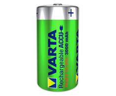 Varta Batterie Torcia Ricaricabili Accu C 3000 mAh, Verde/Argento, (Pacco da 2)