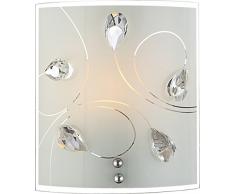 Globo Burgundy 40414-1W - Lampadario da parete Crystal, colore: bordeaux, led, elettrico