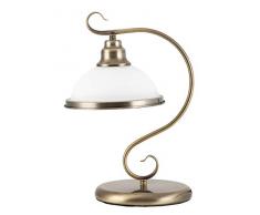 Lampada da tavolo a LED a risparmio energetico per interni, 6 Watt, in stile Liberty, in metallo e vetro, IP20