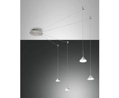 FABAS LUCE 3410-49-212 SOSPENSIONE ISABELLA LED DIMMERABILE 32W 2880lm Ømax:700cm COLOR ALLUMINIO SATINATO