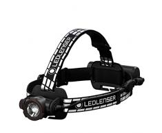 Ledlenser H7R Signature Premium Torcia frontale LED, ricaricabile, impermeabile IP67, 1200 lumen, Bluetooth, dimmerabile, portata luminosa 260m, cavo di ricaricamagnetico USB