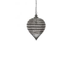 Lampadario a Goccia con Perle in Legno 33X33X50 cm