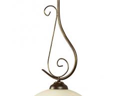 Jens stolte Leuchten 20002/01/JS Armgard 1er lampada a sospensione, acciaio inox, 40Â W, E27, Marrone, 34Â x 34Â x 135Â cm