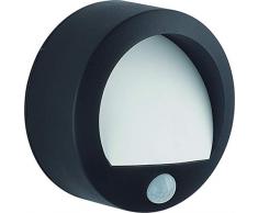 Voltman DIO065060 DIO065060- Applique da esterno, sensore di movimento, 50 Lm-6500 K-IP44 a batteria, colore: Nero