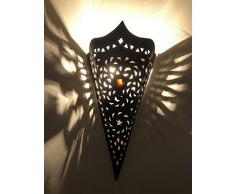 Etnico Arredo Applique da Muro Lampada Lanterna in Ferro battuto 1453 Marocco Stile Arabo MOROCCHINA Etnica