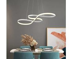 Arcadia Plafoniera Lampadario Led a Sospensione Soffitto Design Moderno Luce Calda Fredda Dimmerabile Con Telecomando e App Cellulare Lampada Soggiorno Salotto Cucina Camera Da Letto 3500LM 54W 75 Cm