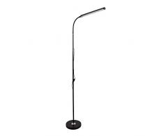 BEL AIR HOME - Lampada da terra LED 8 W Office con 3 temperature di luce 3000-4000-6000 K regolabile in intensità (nero)