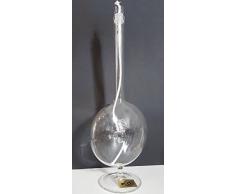 Lampada a olio a piedi, lampada a petrolio altezza circa 25 cm con stoppino kindersicherem titolare. all' interno della lampada si trovano diversi frutti Pera, Mela, ciliegia, Prugna, uva o Lampone.