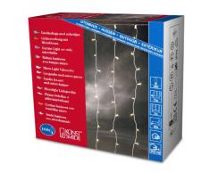 Konstsmide 3704-003 / Tenda di luci microlight / 160 lampade trasparenti / 24V trasformatore da esterno/cavo trasparente