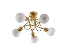 Plafoniera Elaina dimmerabile colore Oro, in Vetro ad es. Soggiorno & Sala da pranzo (5 luci, E14) di Lindby | plafoniera, lampada