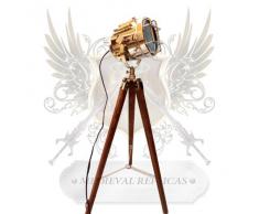 Lampada da terra, a forma di faretto, stile vintage