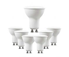 Faretto VT-2225 led gu10 5w 110° copertura satinata 6400k (box 6 pezzi)