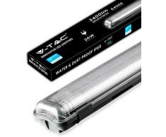 V-TAC Plafoniera LED Impermeabile Doppia 120 CM - 36W - Chip Samsung - Lampada Rettangolare 3400 Lumen IP65 per Soffitto, Parete, Garage - 120LM/W - Tubo LED - Luce 6500K Bianca Fredda