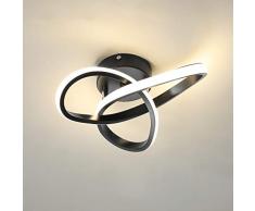 minfair Plafoniera moderna a LED, plafoniera a geometria rotonda, lampadario chic 4500K per corridoio, soggiorno, camera da letto 18W Dia 24CM