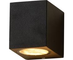 Compatta applique da esterno"Aalborg" downlight da parete/angolare di colore nero / IP44 GU10 / Lampada da esterno Lampada Cortile Giardino