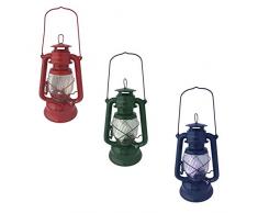 2 Lampade A Petrolio Vintage In Vetro - Luci Da Interno/Esterno Ad Olio O Cherosene, Ideali Per Decorazione Ed Emergenza