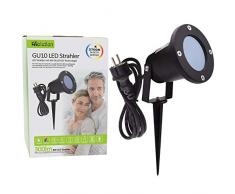 Evolution | Faretto da giardino a LED 4W | Illuminazione da giardino con picchetto a terra | GU10 IP65 | Illuminazione per sentieri a prova di schizzi | Lampada da giardino 2700K bianco caldo