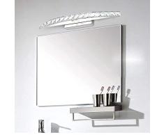 Lampadari, Lampada a Sospensione Lampadario Plafoniera Led Vanità Bagno in Cristallo, Impermeabile Ip44 Vanità Moderna 4200K Acciaio Inossidabile Parete per Interni Montaggio a Parete Decorativo Ing,