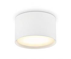 BOYIR Faretti LED Soffitto 6W 560LM Faretti da Soffitto 4000K Luce Naturale Plafoniera led Soffitto Ø84x50mm Lampada da Soffitto in Alluminio per salone corridoio cucina salotto, Bianco