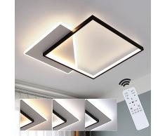 Plafoniera LED Soffitto Moderna, Dimmerabile Lampadario LED Soffitto con Telecomando, Lampada da Soffitto a LED 32W 3000K~6500K, Plafoniere Lampada Quadrata in Acrilico per Camera da Letto, Soggiorno