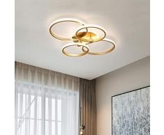 Lampada da Soffitto per Camera da Letto Soggiorno Moderno Rotonda Design con Anello LED Dimmerabile per Ufficio Sala da Pranzo Bagno Corridoio Lampada a Sospensione con Telecomando in da Cucina