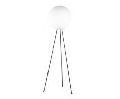 Fontana Arte prima signora lampada a stelo, bianco con struttura in metallo cromato h: 170 cm