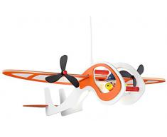 Elobra Lampadario aereo con Joe, bianco/arancione 125557, legno