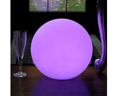 30cm Lampada Multicolore da Tavolo Ricaricabile - Sfera Luminosa LED da Interno per Camera, Comodino, Feste di PK Green