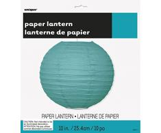 Unique Party 63213 - Lanterna Rotonda in Carta Verde, 25 cm