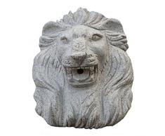 KZ55H Fontana dAcqua da Giardino - Decorazione da Parete con Testa di Leone - Cascata allaperto Testa di Animale Arte da Parete Busto Scultura Decorazione architettonica del Paesaggio