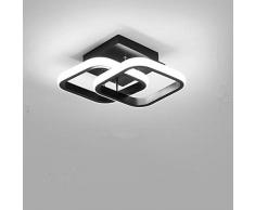 Osairous Plafoniera a LED, Lampada da soffitto moderna 22W, Lampadario nero acrilico, Plafoniera da incasso per sala da pranzo, cucina studio, luce bianca fredda / 6000K Diametro 24CM